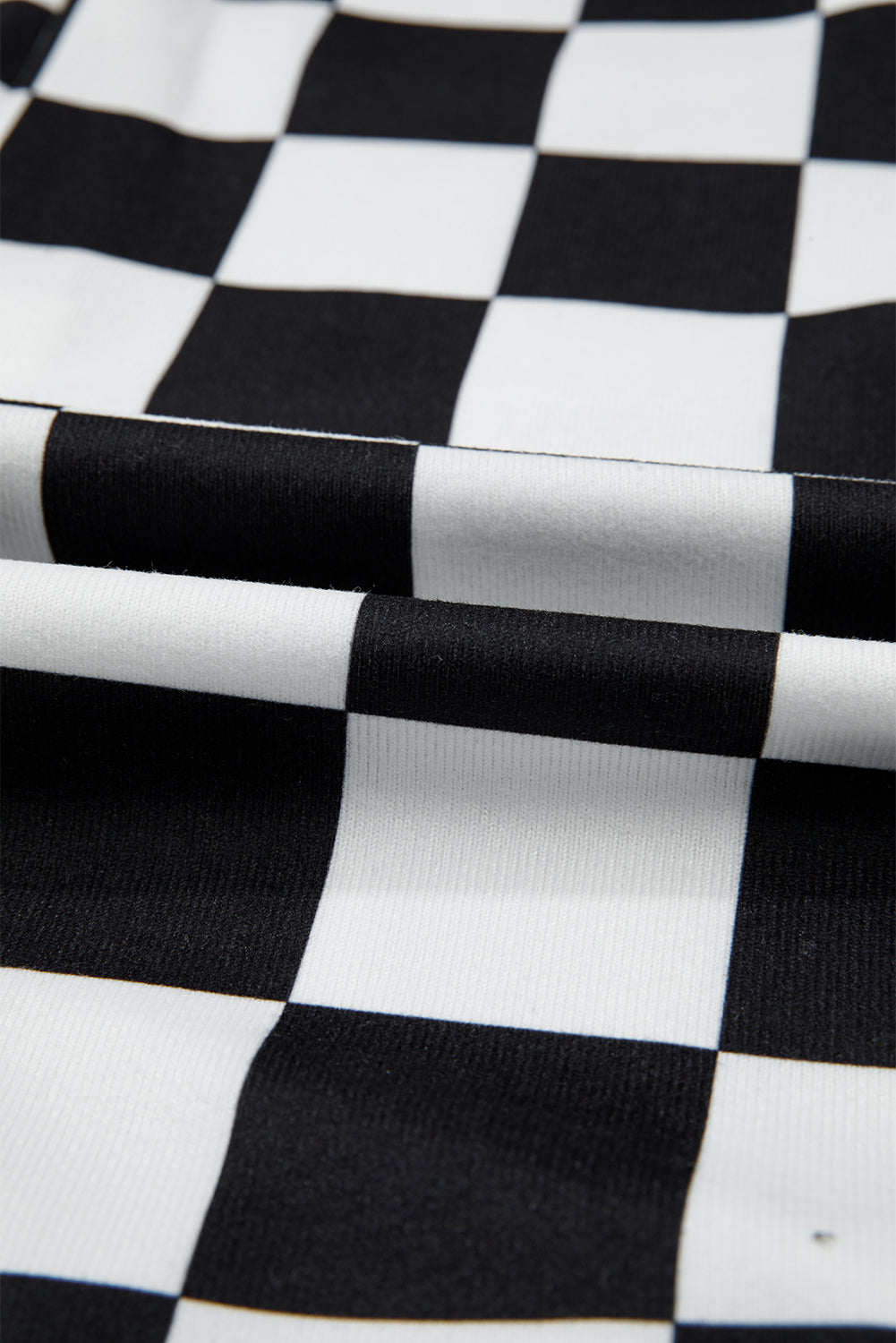 Black Checkerboard Flap Pocket Button Front Shacket